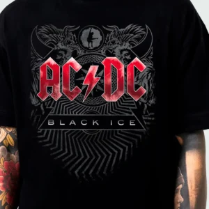 Camiseta Manga Curta AC/DC Black Ice