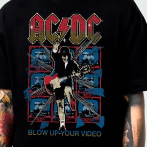 Camiseta Manga Curta AC/DC Blow Up Your Video