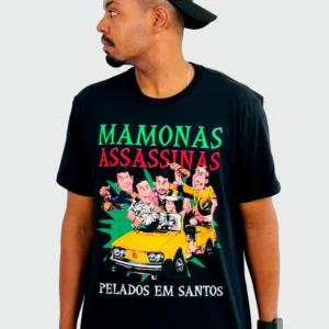 Camiseta Manga Curta Mamonas Assassinas Pelados Em Santos