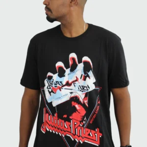 Camiseta Manga Curta Judas Priest British Steel I