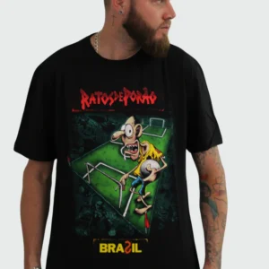 Camiseta Manga Curta Ratos De Porão Brasil