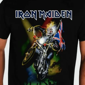 Camiseta Manga Curta Iron Maiden Motorcycle I