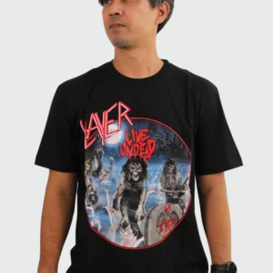 Camiseta Manga Curta Slayer Live Undead