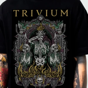 Camiseta Manga Curta Trivium Skelly Frame