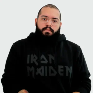 Moletom Fechado Iron Maiden Logo Bordado